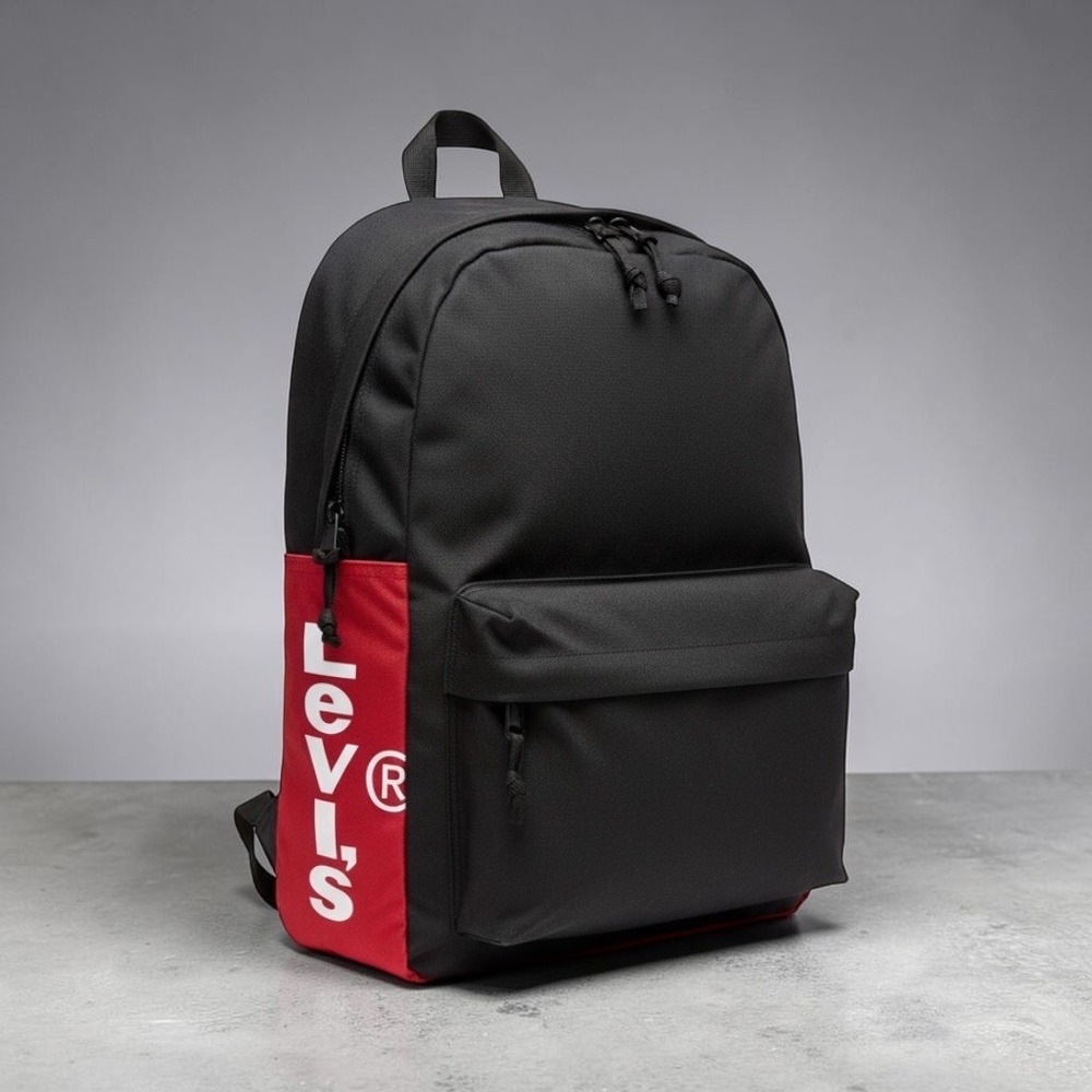 Levis L Pack 25L Backpack Black Red 15 Inch Laptop Sleeve NWT
